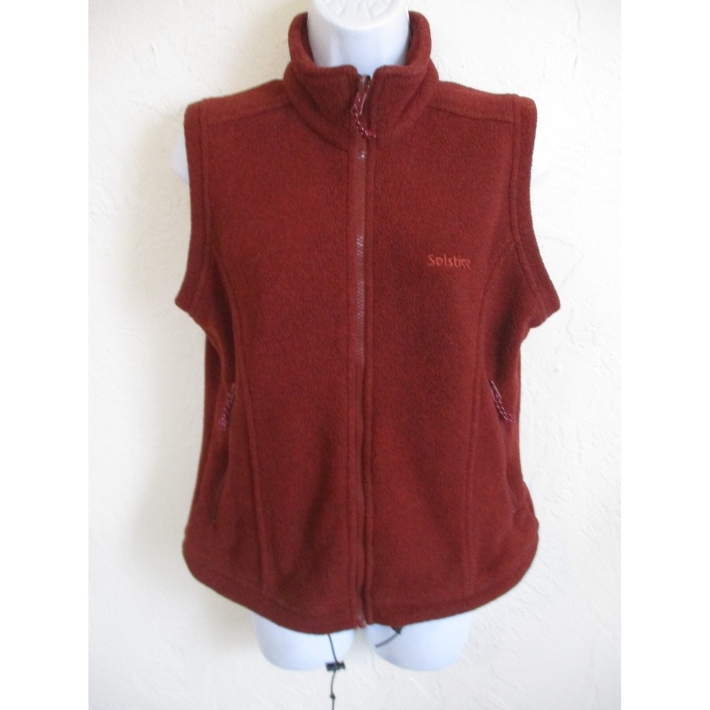 Solstice Fleece Vest Size Small Dark Rust